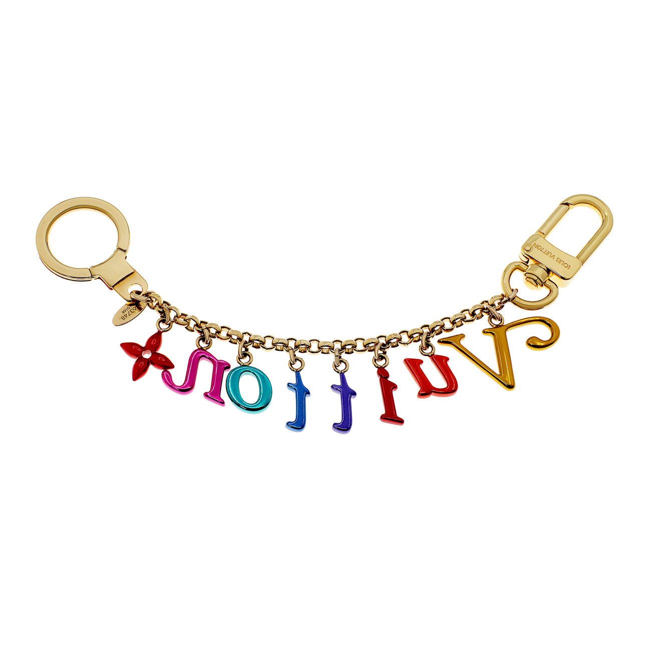 Exclusive Louis Vuitton New Wave Key Chain Bag Charm — Side View