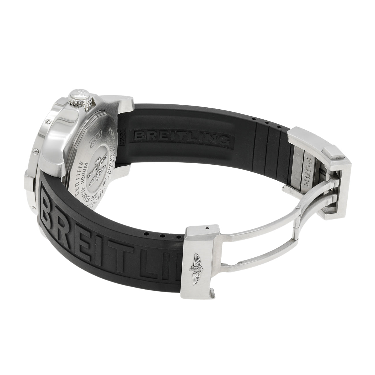 Exclusive Breitling Stainless Steel Avenger II Seawolf A17331 — Top View
