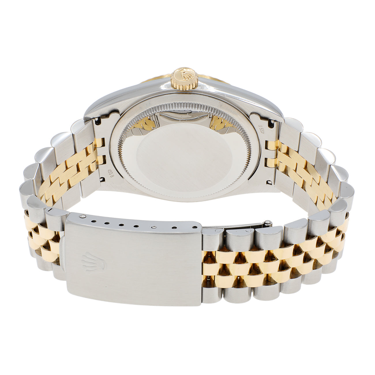Exclusive Rolex 18K Yellow Gold Stainless Steel Datejust 36 16233 — Side View