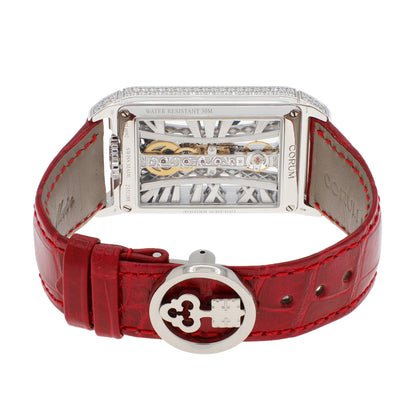 Exclusive Corum 18K White Gold Diamond Golden Bridge B113/03306 — Side View