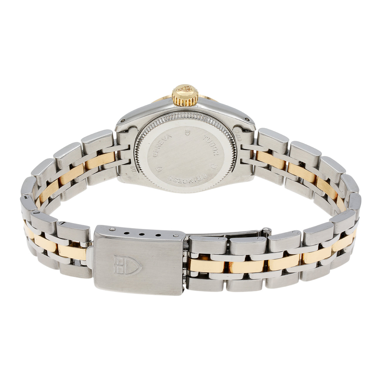 Exclusive Tudor Stainless Steel 18K Yellow Gold Princess Oysterdate 92413 — Side View