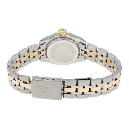Exclusive Tudor Stainless Steel 18K Yellow Gold Princess Oysterdate 92413 — Side View