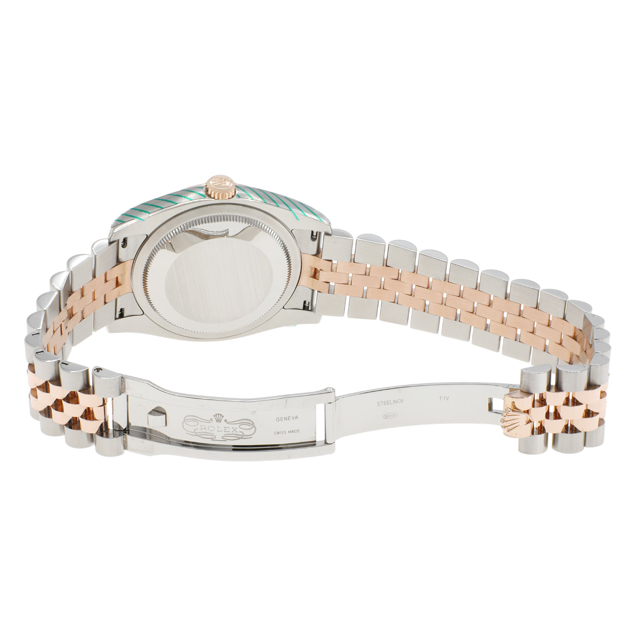 Exclusive Rolex 18K Rose Gold Stainless Steel Datejust 36 116231 — Top View