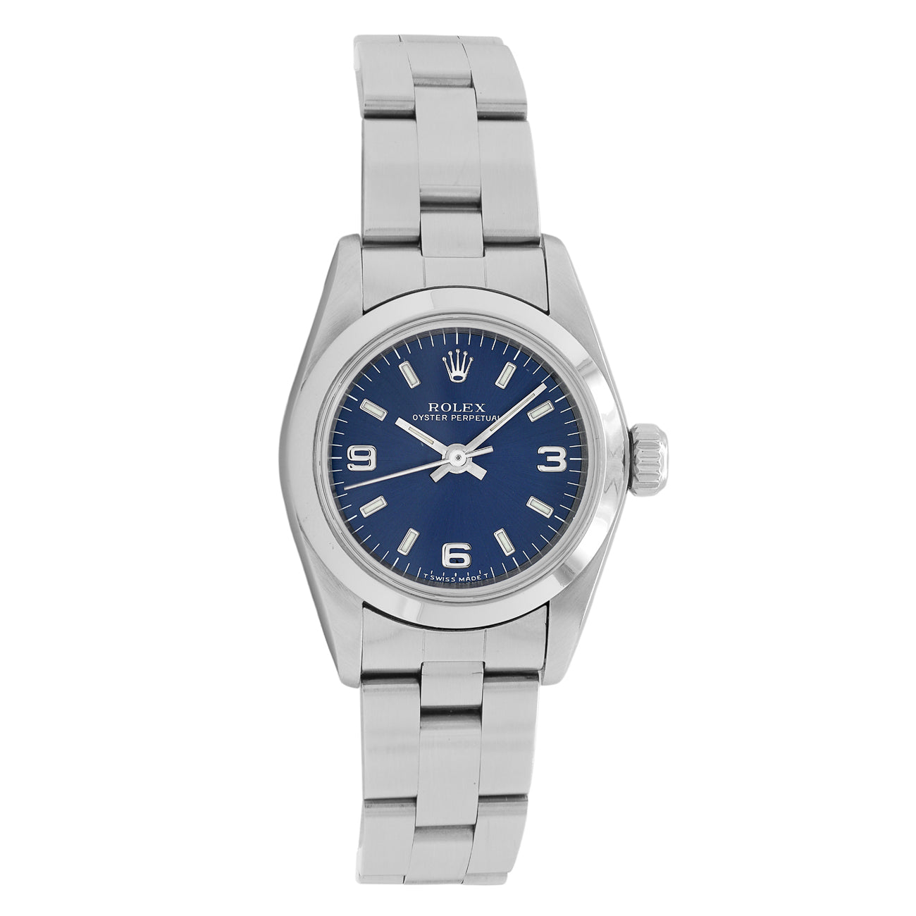 Exclusive Rolex Stainless Steel Oyster Perpetual 76080 — Front View