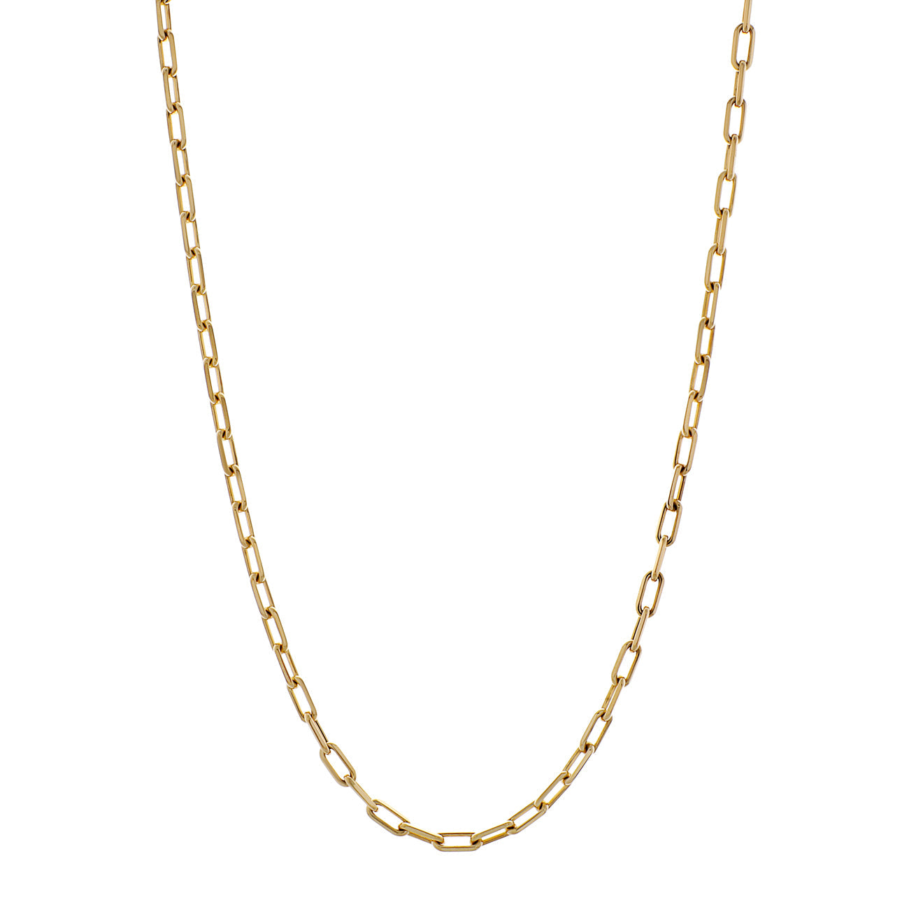 Exclusive Cartier 18K Yellow Gold Santos de Cartier Chain Necklace — Front View