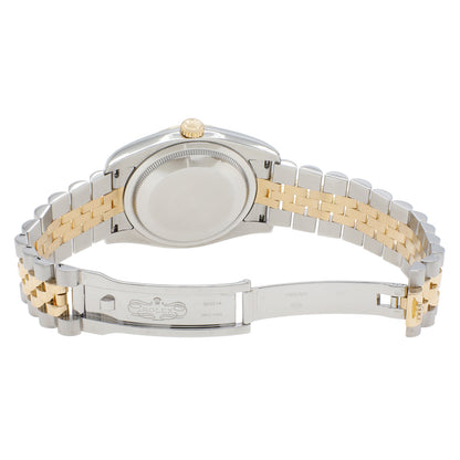 Exclusive Rolex 18K Yellow Gold Stainless Steel Diamond Datejust 36 116233 — Top View