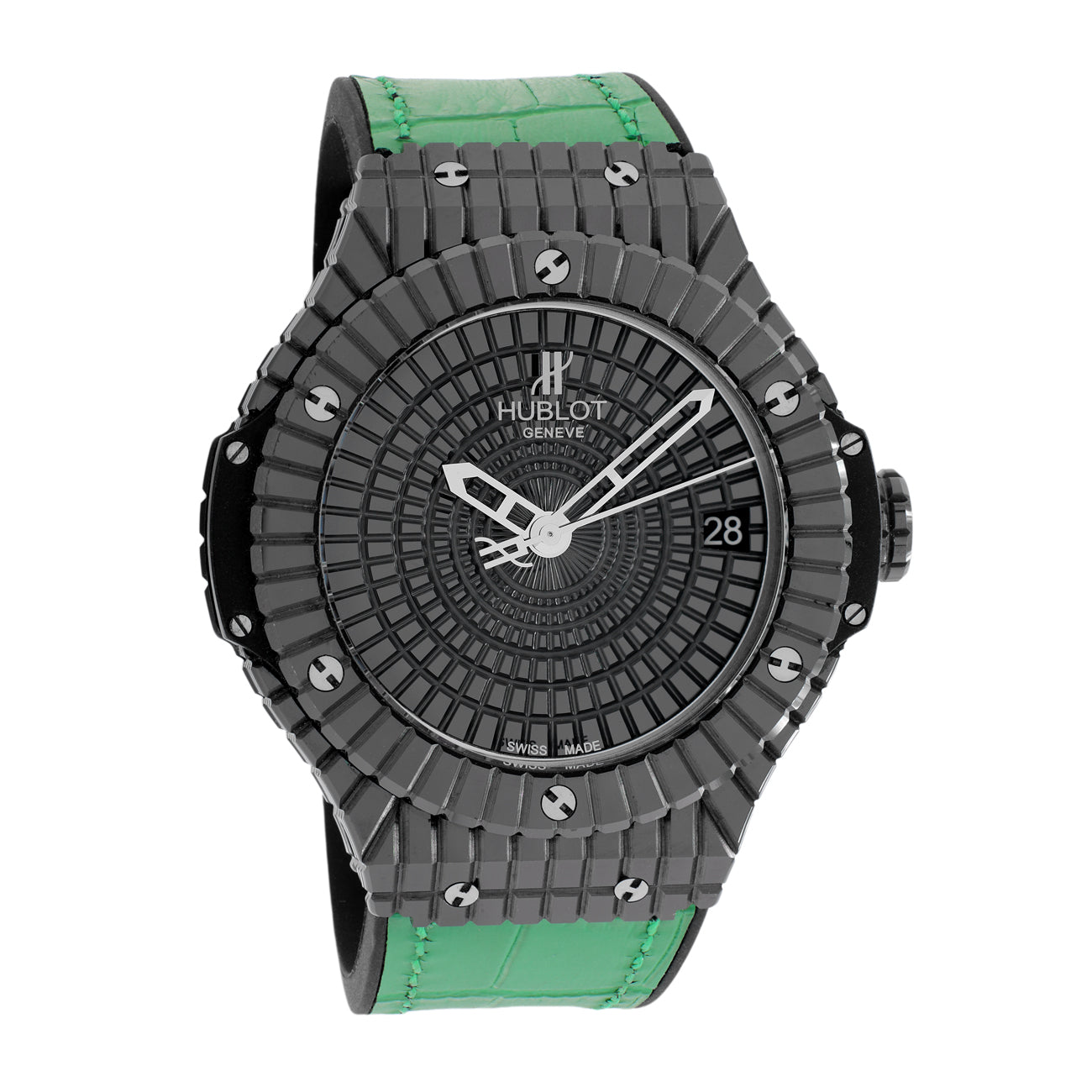 Exclusive Hublot Black Ceramic Big Bang Caviar 346.CX.1800.RX — Front View