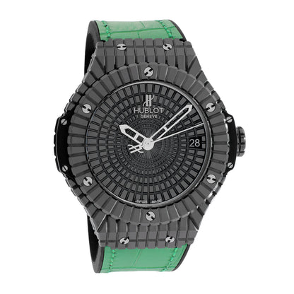 Exclusive Hublot Black Ceramic Big Bang Caviar 346.CX.1800.RX — Front View