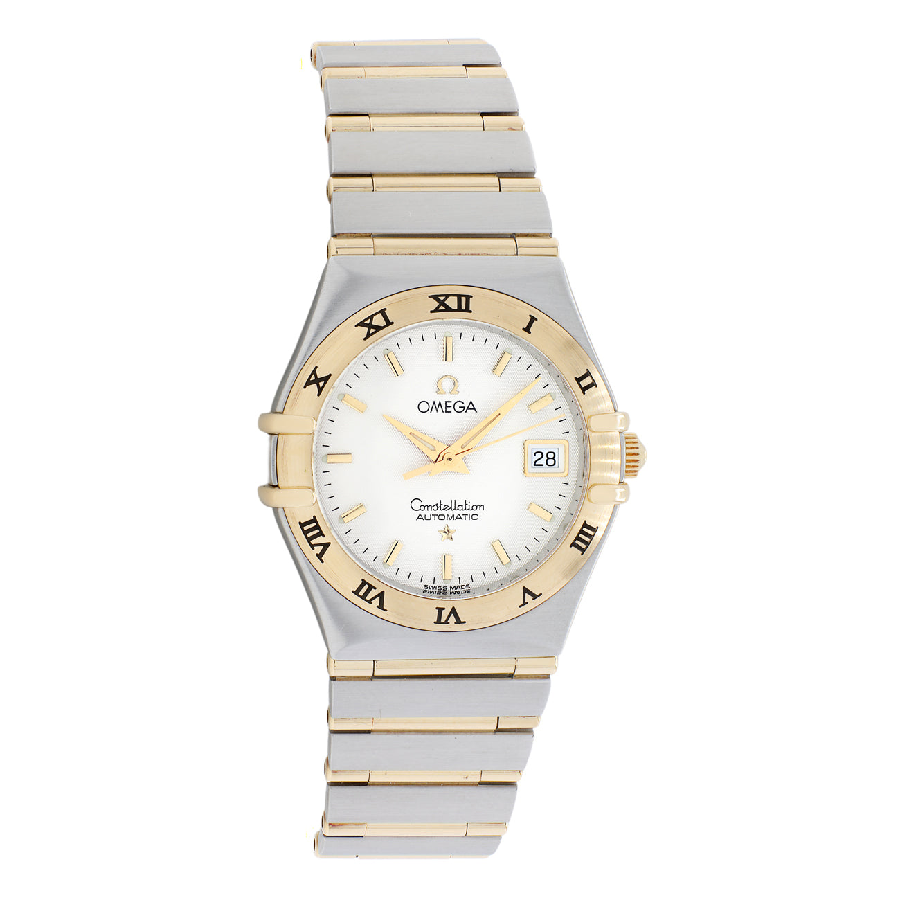 Exclusive Omega Stainless Steel 18K Yellow Gold 27mm Constellation Automatic 1292.30.00 — Front View