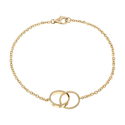 Exclusive Cartier 18K Yellow Gold Love Bracelet on Chain — Side View