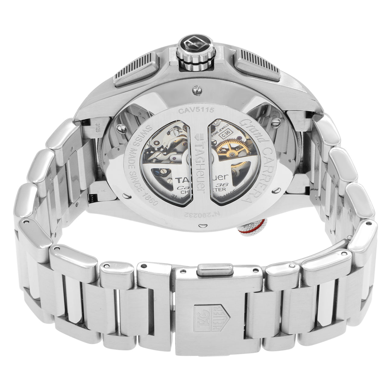 Exclusive Tag Heuer Stainless Steel Grand Carrera CAV5115.BA0902 — Side View