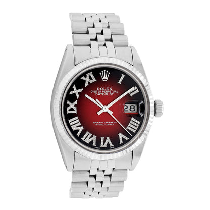 Exclusive Rolex Stainless Steel Diamond Datejust 36 16030 — Front View