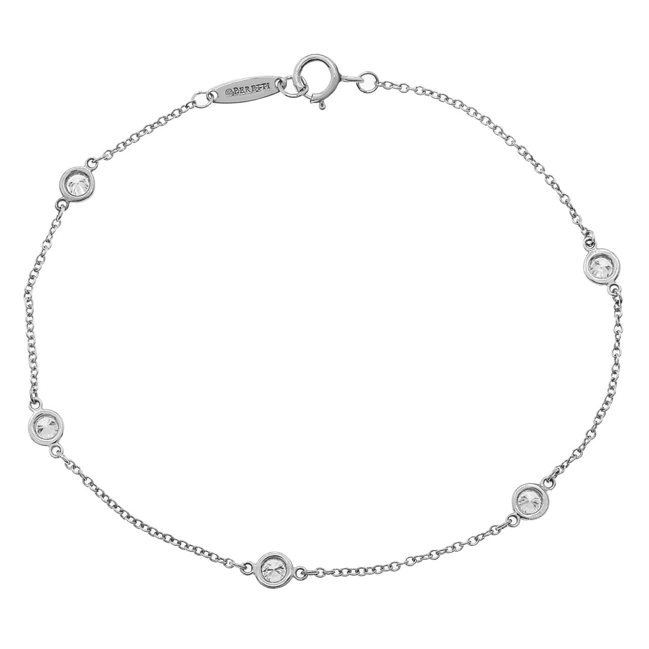 Exclusive Tiffany & Co. Platinum Diamond by the Yard Bracelet — Side View