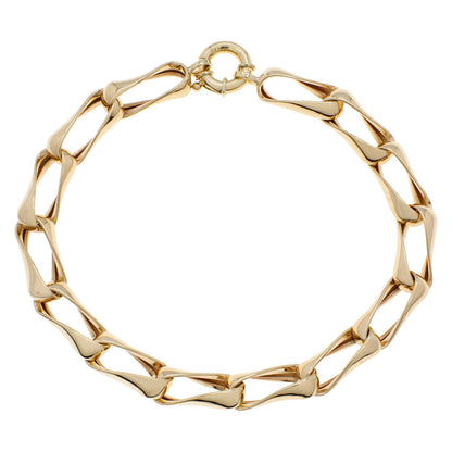 Exclusive 10K Yellow  Gold Link Bracelet — Front View