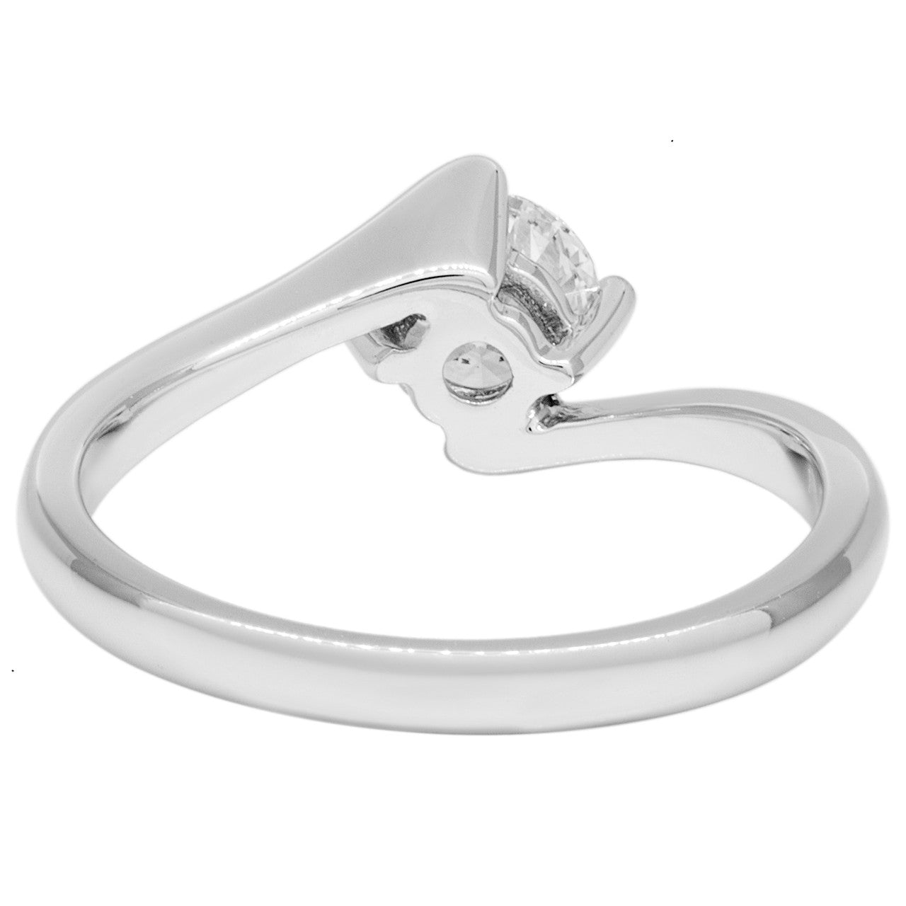 Exclusive 18K White Gold 0.74 Carat Diamond Solitaire Ring — 5 — Back View