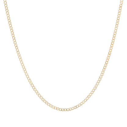 Exclusive 10K Yellow Gold Curb Link Chain  Necklace — Front View