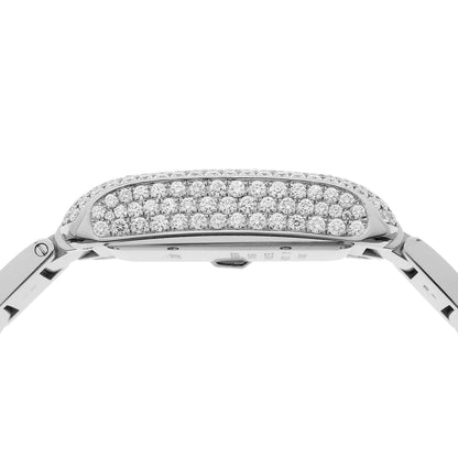 Exclusive Cartier Stainless Steel Tank Anglaise Automatic 3511 — Back View
