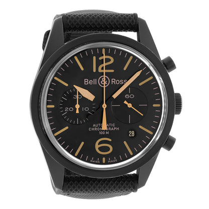 Exclusive Bell & Ross Stainless Steel PVD Vintage BR126-94-SC — Front View