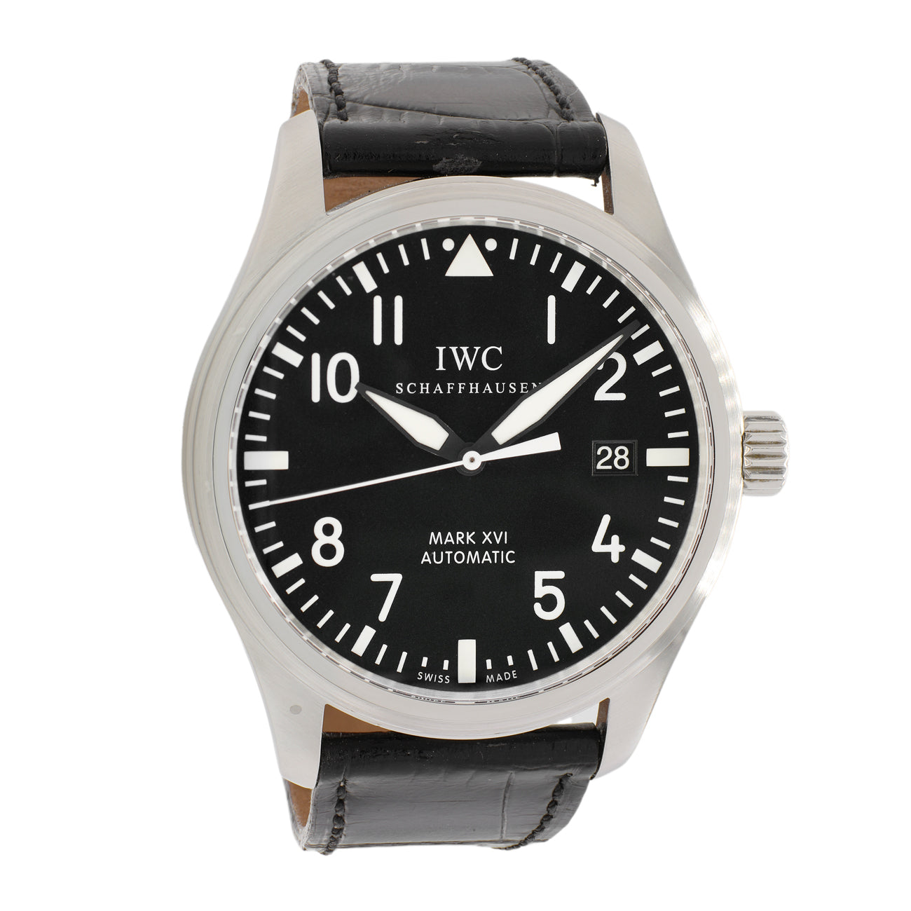 Exclusive IWC Stainless Steel Pilot Mark XVI IW325501 — Front View