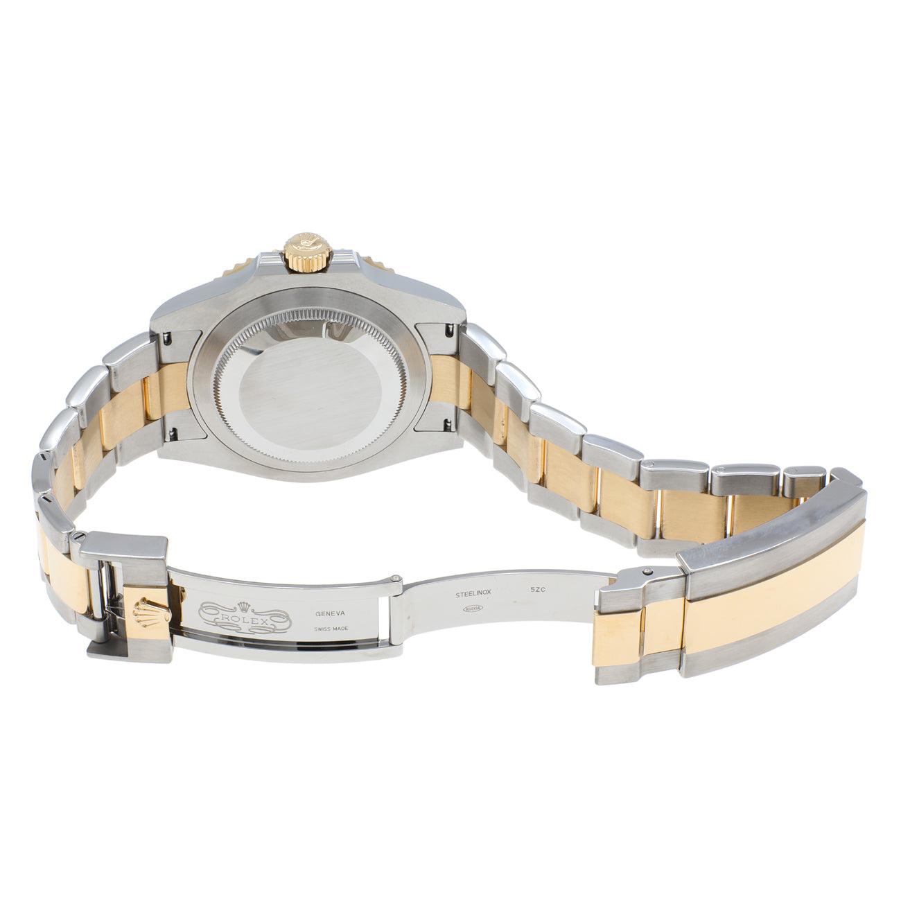 Exclusive Rolex 18K Yellow Gold Stainless Steel Submariner 126613LN — Top View