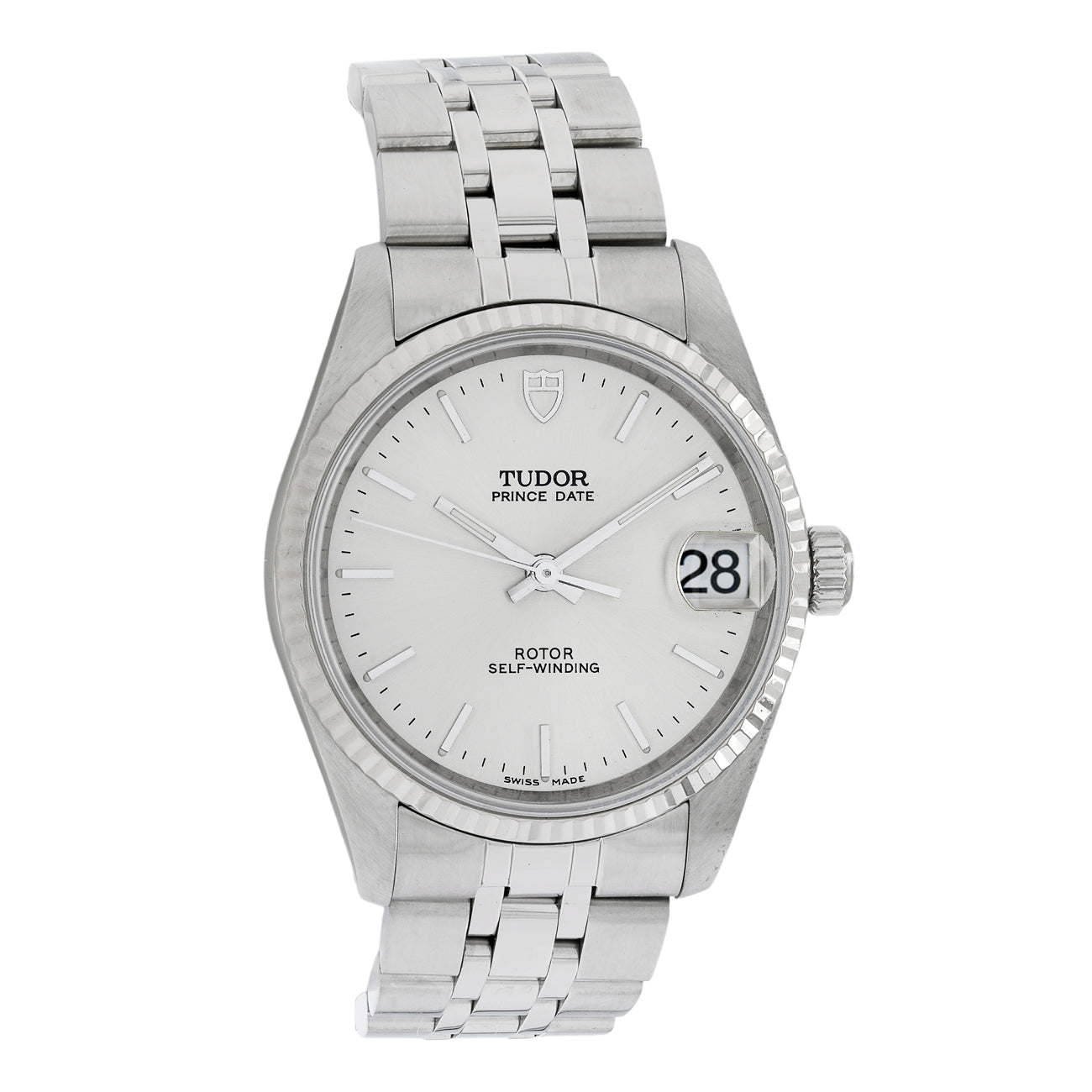 Exclusive Tudor Stainless Steel Prince Oysterdate 72034 — Front View