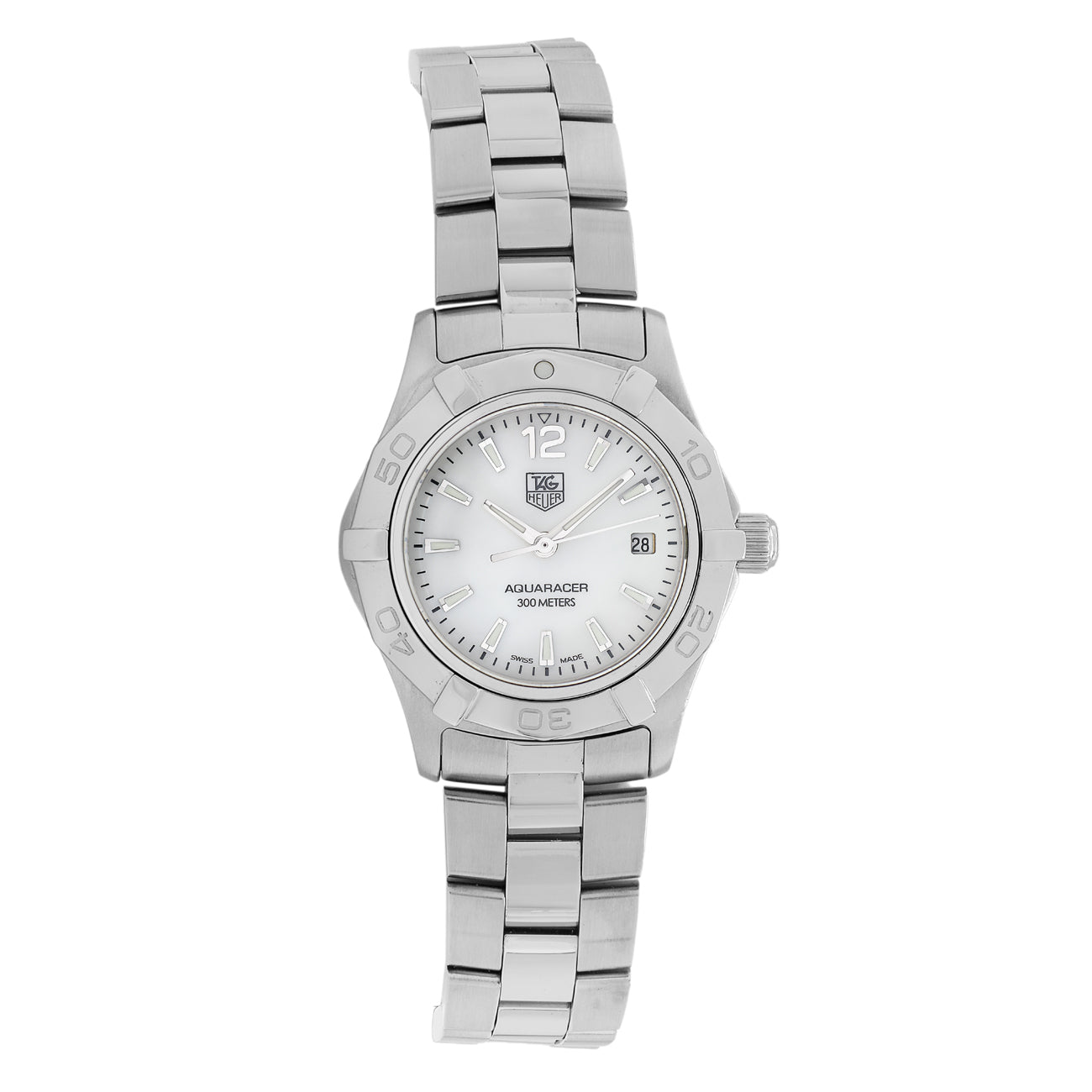 Exclusive Tag Heuer Stainless Steel Aquaracer Lady WAF1414 — Front View