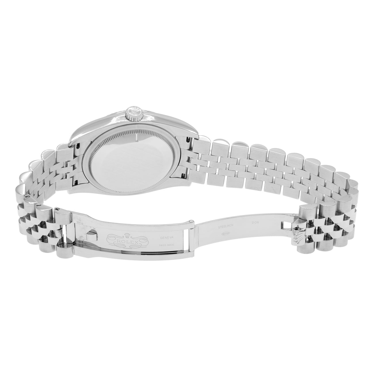 Exclusive Rolex Stainless Steel 18K White Gold Diamond Datejust 36 116234 — Top View