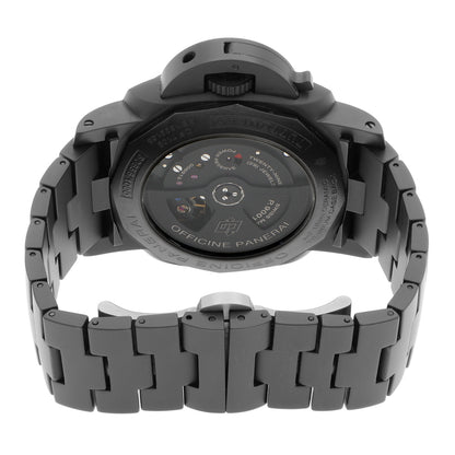 Exclusive Panerai Black Ceramic Luminor 1950 3 Days GMT PAM00438 — Side View