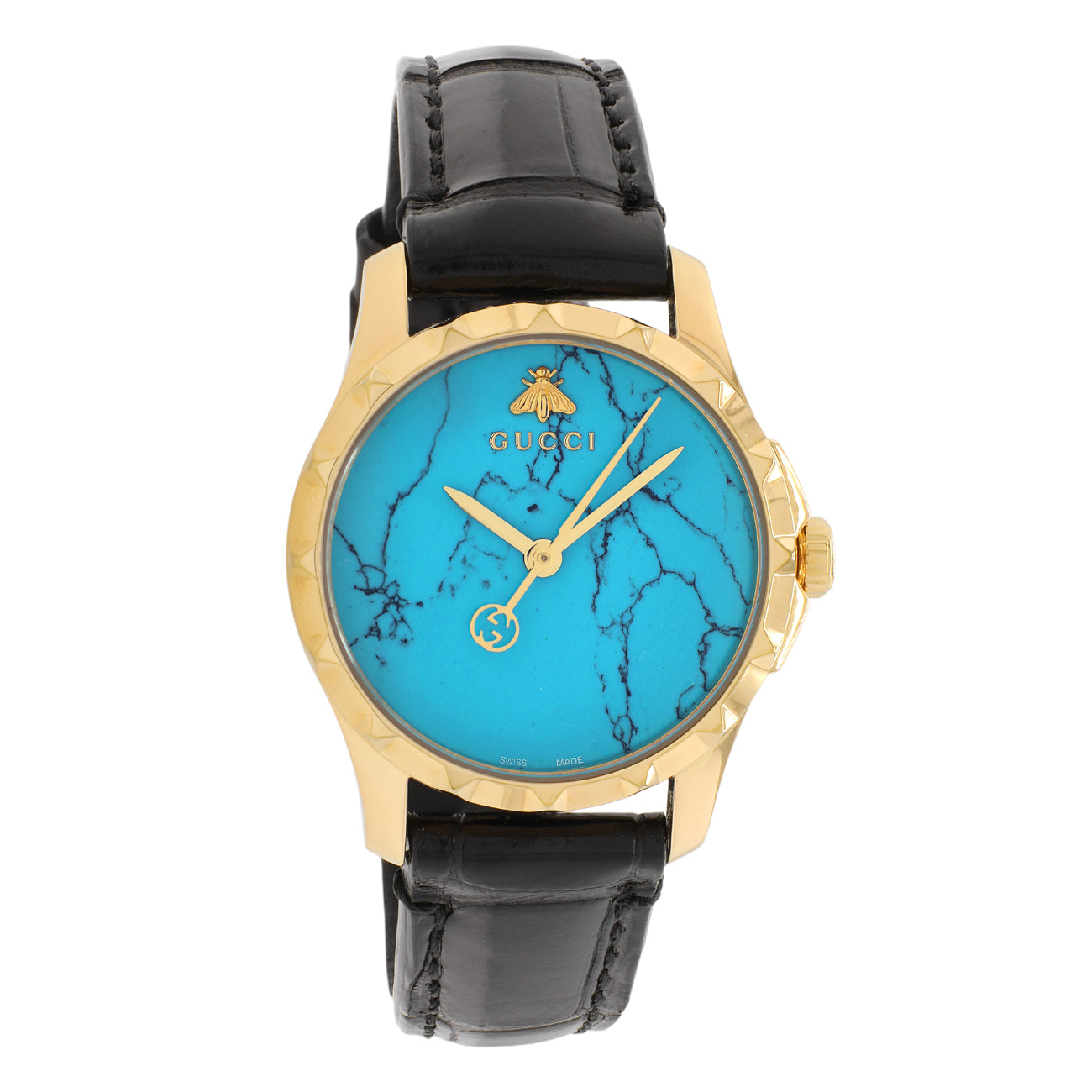 Exclusive Gucci G-Timeless 27mm Turquoise Quartz Watch — Front View