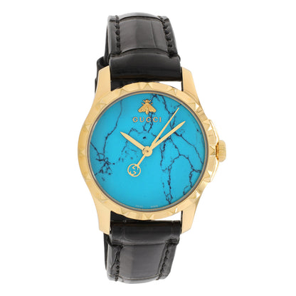 Exclusive Gucci G-Timeless 27mm Turquoise Quartz Watch — Front View