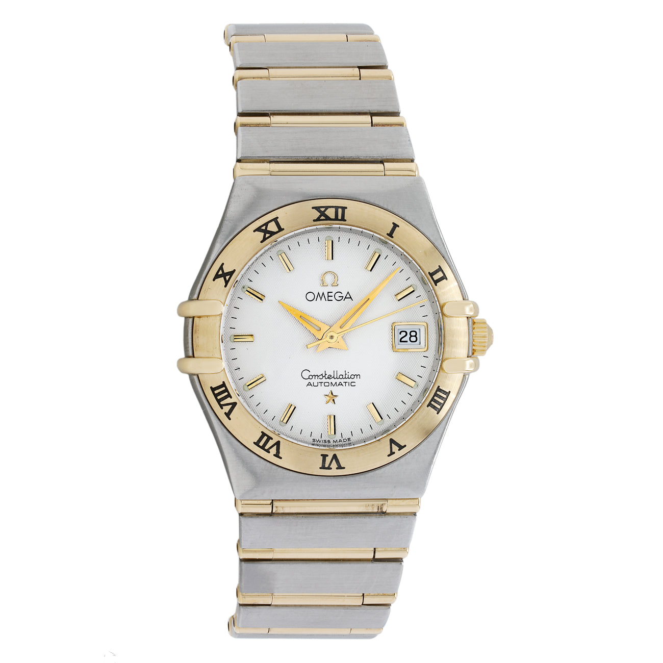 Exclusive Omega Stainless Steel 18K Yellow Gold 27mm Constellation Automatic 1292.30.00 — Front View