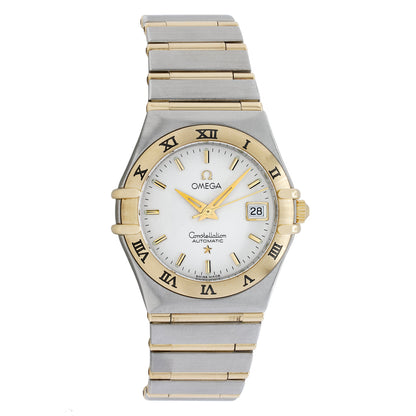 Exclusive Omega Stainless Steel 18K Yellow Gold 27mm Constellation Automatic 1292.30.00 — Front View