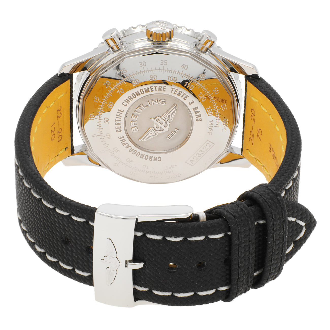 Exclusive Breitling Stainless Steel Navitimer A23322 — Side View