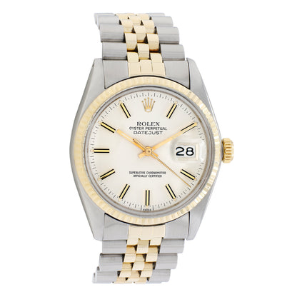 Exclusive Rolex 18K Yellow Gold Stainless Steel Datejust 36 16013 — Front View
