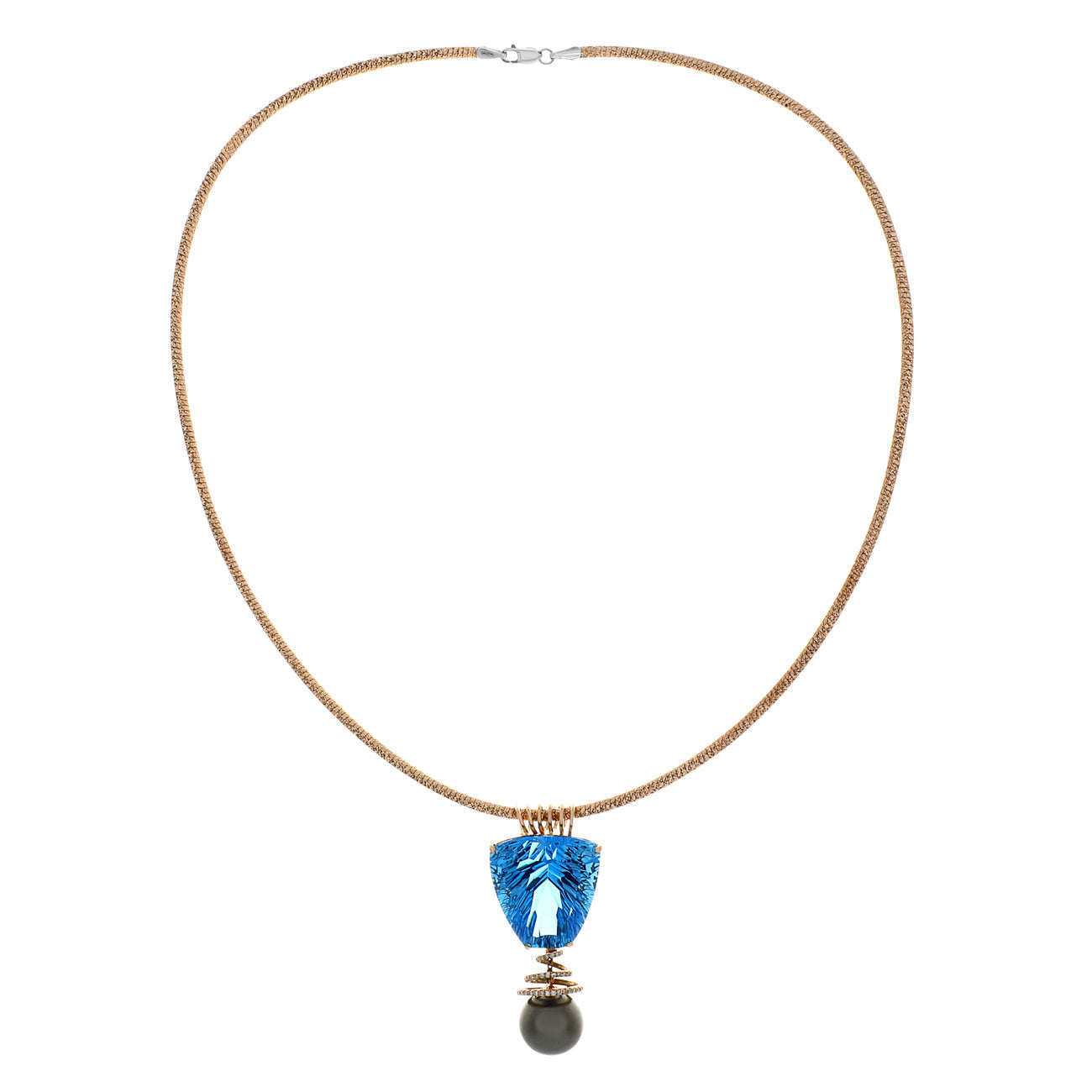 Exclusive 18K Rose Gold 12.7mm South Sea Pearl Pendant — Front View