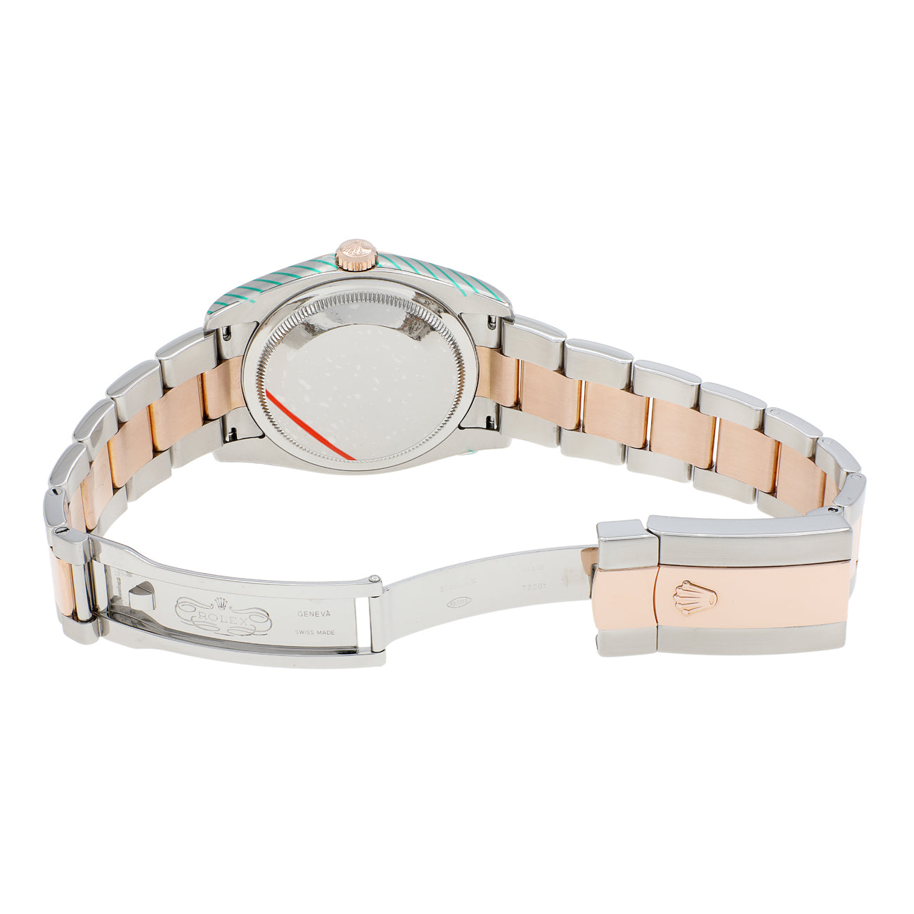 Exclusive Rolex Stainless Steel 18K Rose Gold Datejust 36 116201 — Top View
