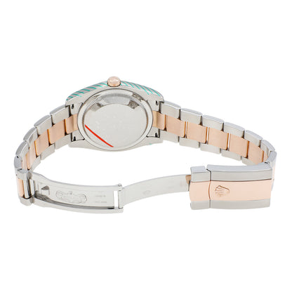 Exclusive Rolex Stainless Steel 18K Rose Gold Datejust 36 116201 — Top View