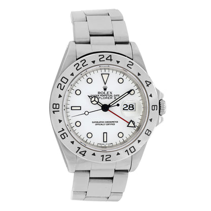Exclusive Rolex Stainless Steel Explorer II 16570 — Front View