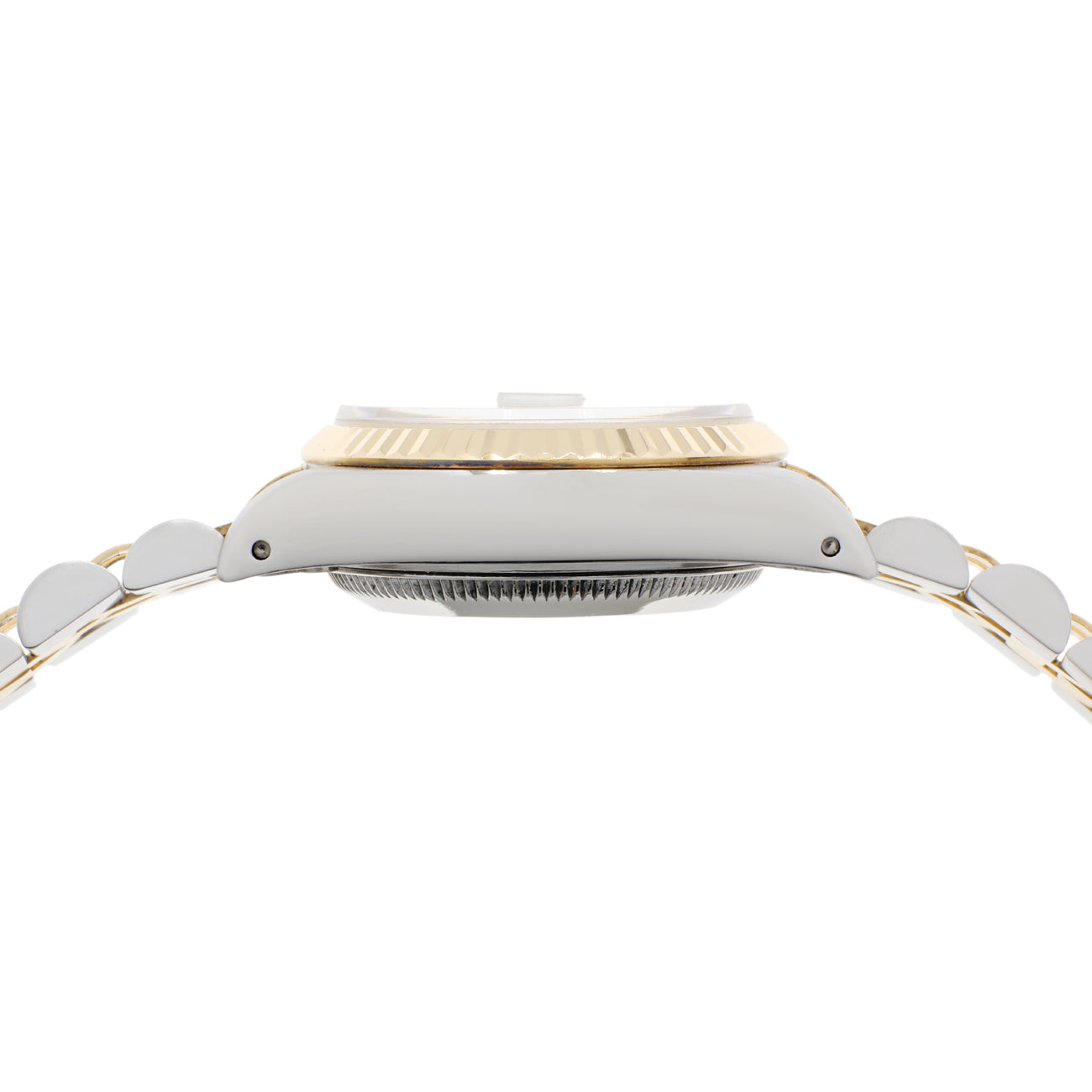 Exclusive Rolex 18K Yellow Gold Stainless Steel Ladies Datejust 69173 — Back View