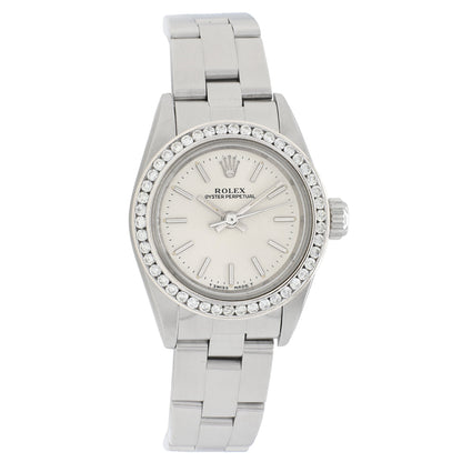 Exclusive Rolex Stainless Steel Oyster Perpetual 67180 — Front View