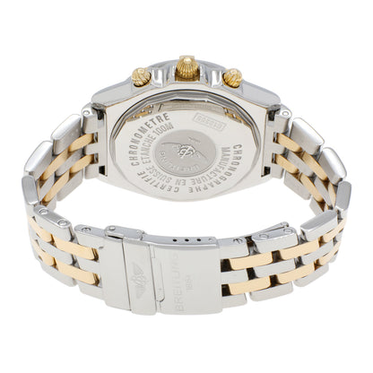 Exclusive Breitling Stainless Steel 18K Yellow Gold Crosswind Chronograph B13355 — Side View