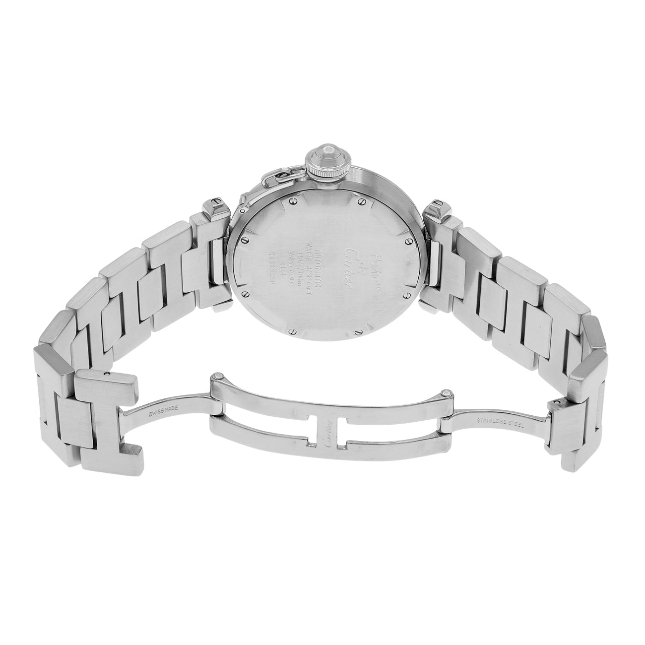 Exclusive Cartier Stainless Steel Pasha C Automatic W31024M7 — Top View