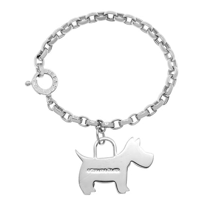 Exclusive Tiffany & Co. Sterling Silver Scottie Dog Charm Bracelet — Side View