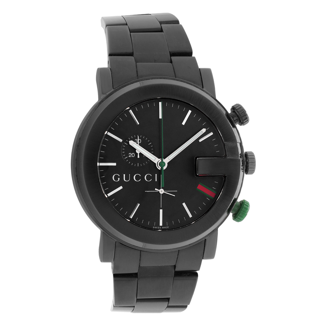 Exclusive Gucci Black PVD Stainless Steel G-Chrono YA101331 — Front View