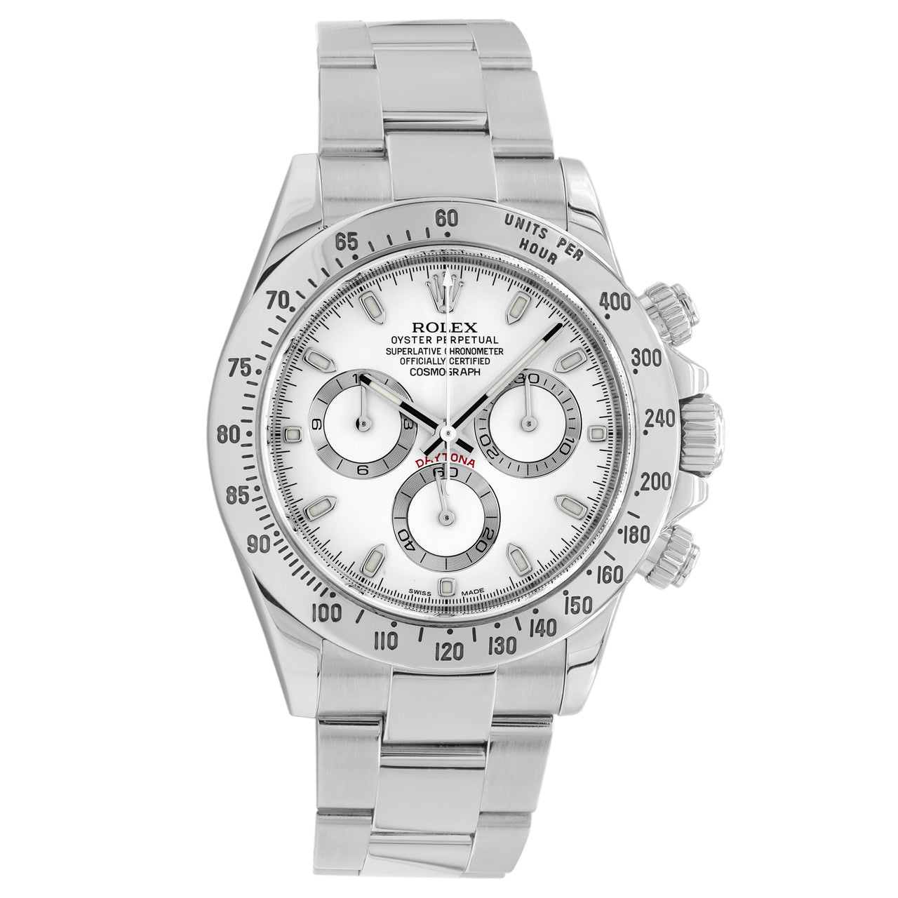 Exclusive Rolex Stainless Steel Cosmograph Daytona   116520 — Front View