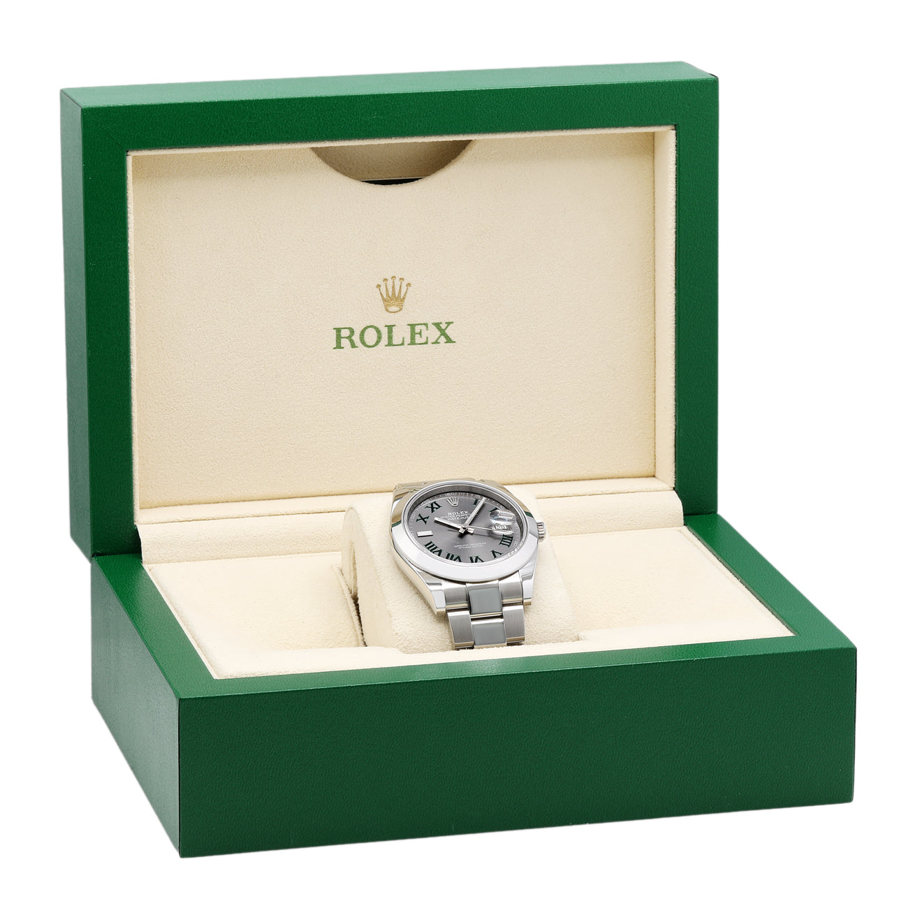 Exclusive Rolex Stainless Steel Wimbledon Datejust 41 126300 — Detail View