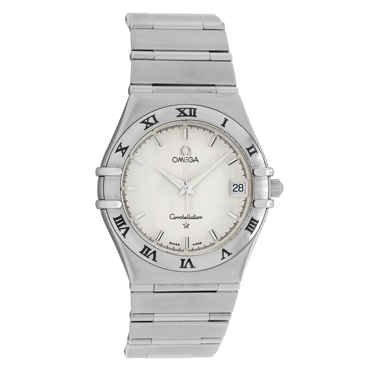 Exclusive Omega Stainless Steel Constellation Quartz 1512.30.00 — Front View