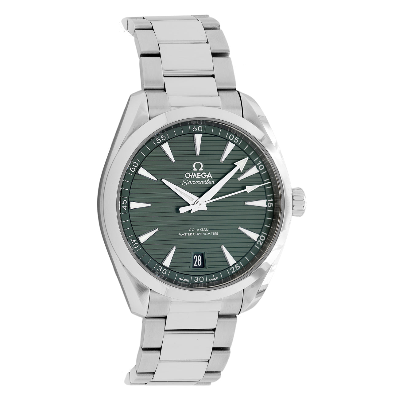 Exclusive Omega Stainless Steel Seamaster Aqua Terra 220.10.41.21.10.001 — Front View