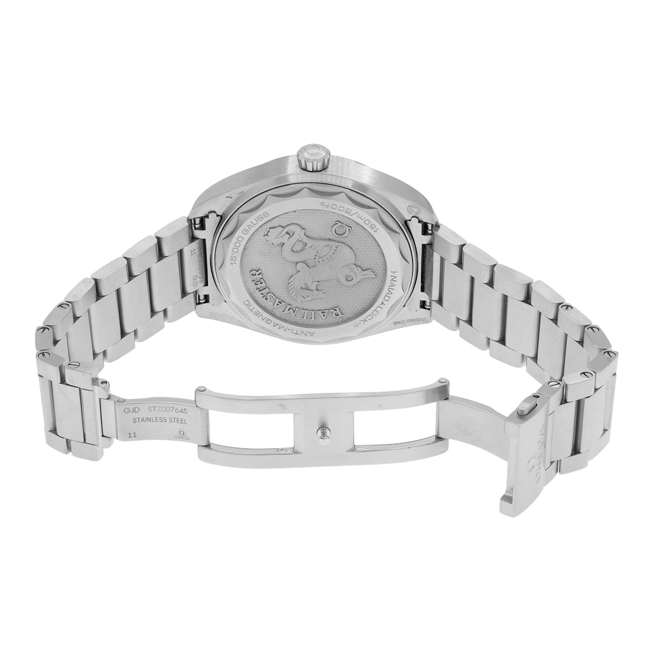 Exclusive Omega Stainless Steel Seamaster Railmaster 220.10.40.20.01.001 — Top View
