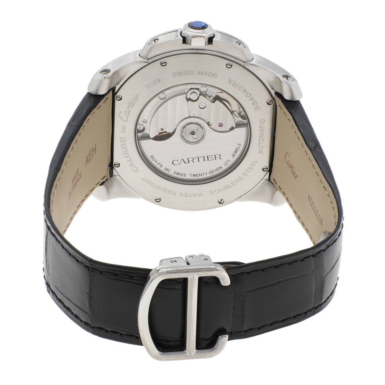 Exclusive Cartier Stainless Steel Calibre de Cartier W7100041 — Side View